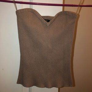 Cute tanned Strapless tube top